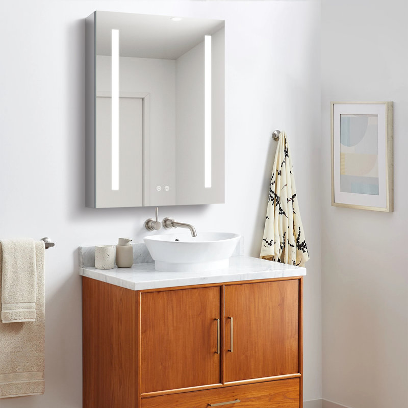 Armoire à pharmacie avec miroir H 30 po Vidor, H 30 po x l 24 po x P 4,63 po, Gauche