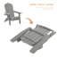 Chaise Adirondack pliante en plastique Sheredan-475620098