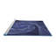 Tapis 100% à motifs lavables à la machine 2989PAT1639BLU-67955258