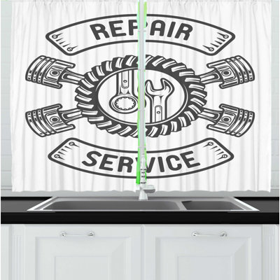 Ruffled Kitchen Curtain