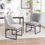 Table d'appoint en velours capitonné Kataleah-865355663
