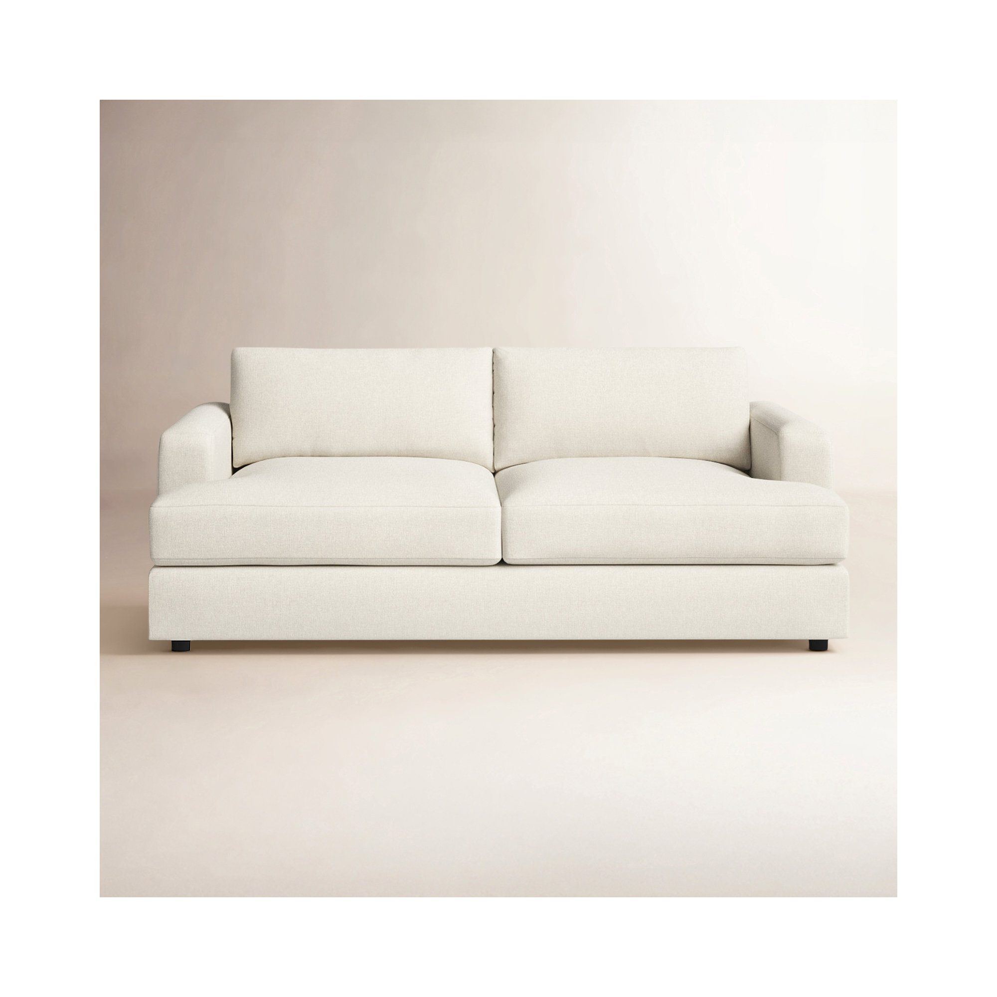 Cayden 84'' Upholstered Sofa, Cruise Gray Striped