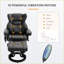 Fauteuil inclinable avec massage, 10 points de vibration, pivotant à 360 °, fauteuil en similicuir avec repose-pieds et amp; Télécommande, noir | Bois et métal