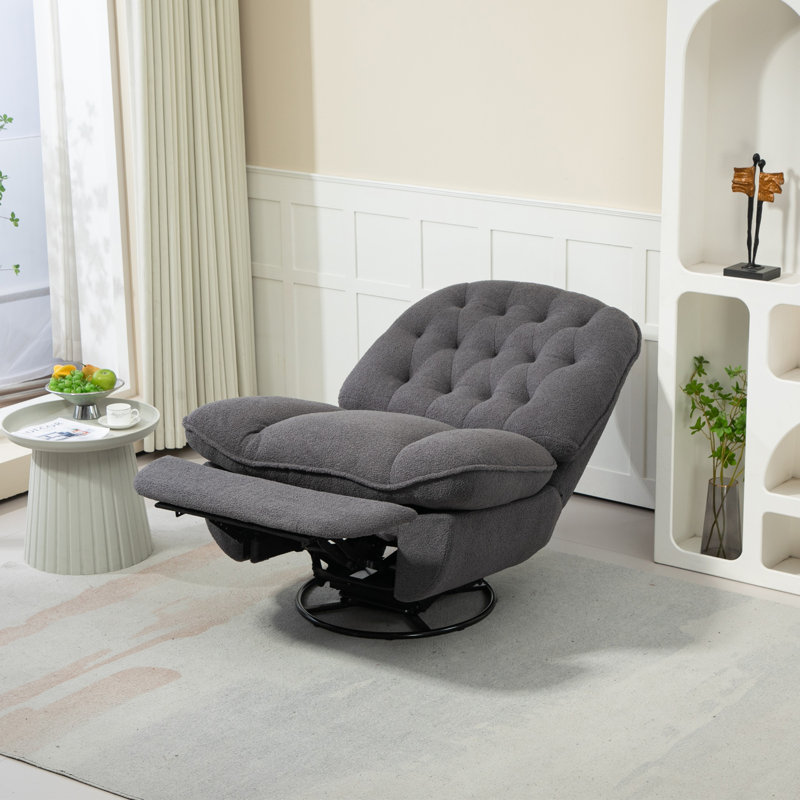 Fauteuil inclinable moderne capitonné, Gris