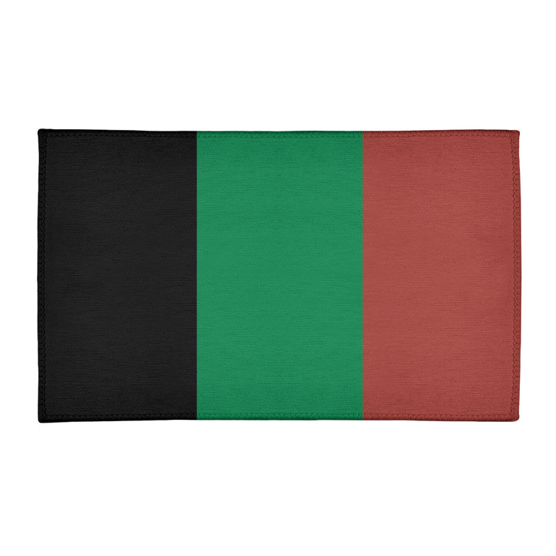 Tapis noir/vert/doré rayé, Rectangle 4 pi x 6 pi