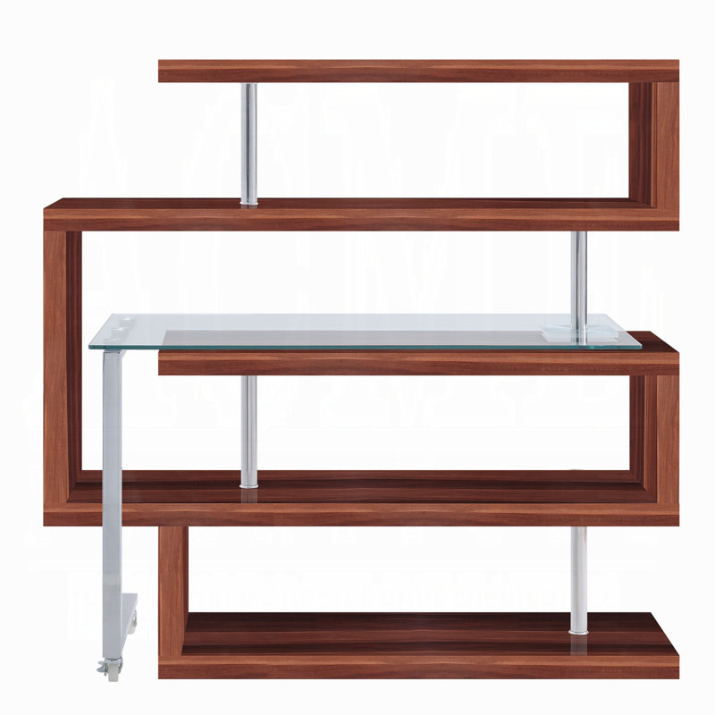 L-Shaped Desk,Writing Desk ,Office Desk, Brown/White