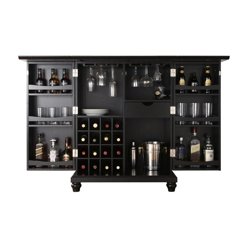 Armoire de bar Hedon, Noir