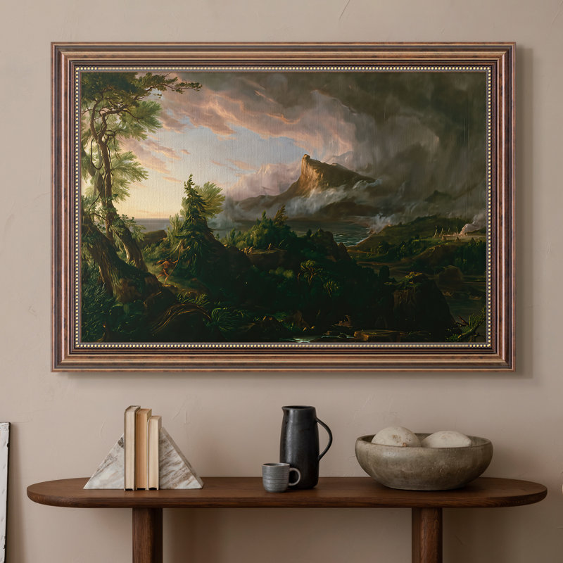 «The Course of Empire: The Savage State, 1834» par Thomas Cole, 16 po x 22 po, Framed Canvas, Classic Mahogany