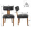 Ensemble de 6 chaises d'appoint rembourrées en bois massif avec dossier incurvé-126127975-126127978-126127979