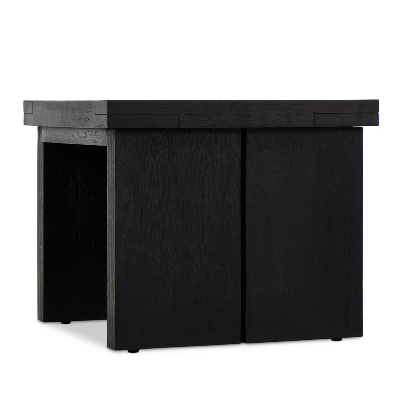 Warby Solid Wood End Table, Black