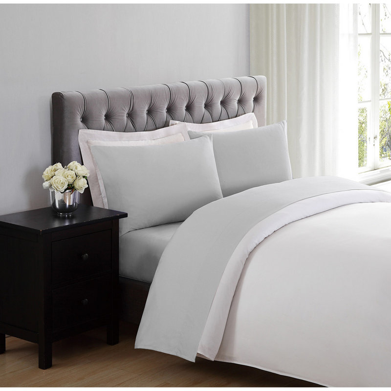 Microfiber Sheet Set, Full Sheet Set + Fitted Sheet + 2 Pillowcases, Light Gray