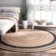 Speight Coastal Braided Power Loom Jute Brown/Navy Bordered Rug