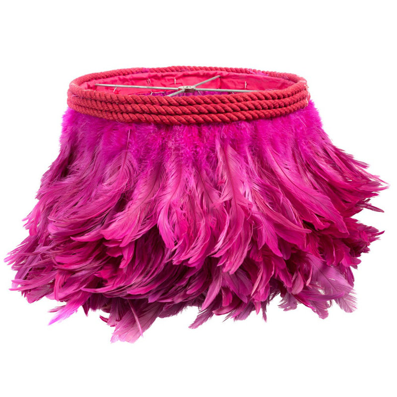 Luminaire suspendu géométrique de style industriel, Fuchsia, H 10 po x l 12 po x P 12 po