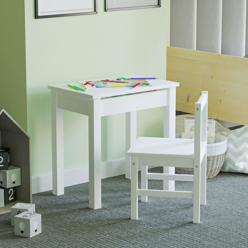 56cm Writing Desk Chair Set, White