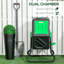 Outsunny 65L Compost Bin for Garden 360° with Steel Base Green and Black