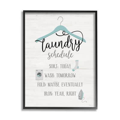 Blanchisserie, calendrier de cintres bleu