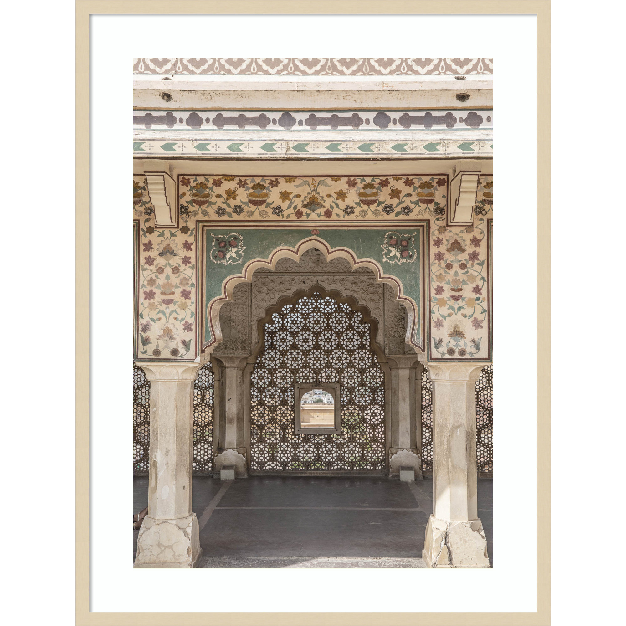 Desert Palace by Daisey Wood Framed Wall Art Print, 41" H x 31" W, Brown 