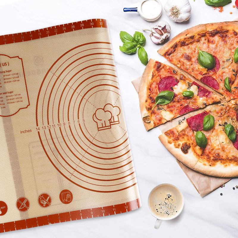 26X16 Inch Extra Thick Silicone Baking Mat With Measurements, Non-Slip And Reusable - For Cookies, Bread, Pastry
