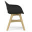 Kona - Chaise de salle à manger d'extérieur en plastique - Noir-1226838273