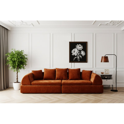 Cloud Modular Sectional Sofa - Shape Boneless Couch W/Ottoman & Deep Fluffy Seat, No Assembly Required For Living Room Bedroom