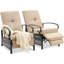 Fauteuil de patio inclinable avec coussins lausannois-627927546