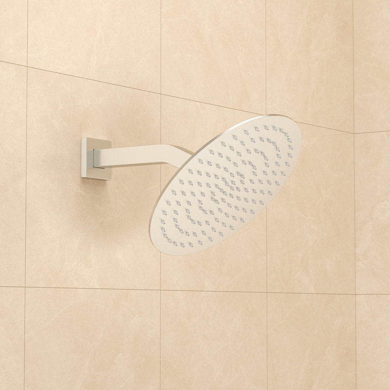 Bras de douche 6 "avec bride, Nickel brossé