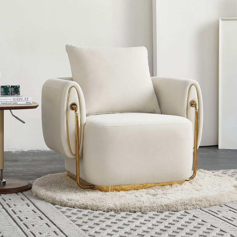 Chaise d'appoint avec accoudoirs l 35,83 po