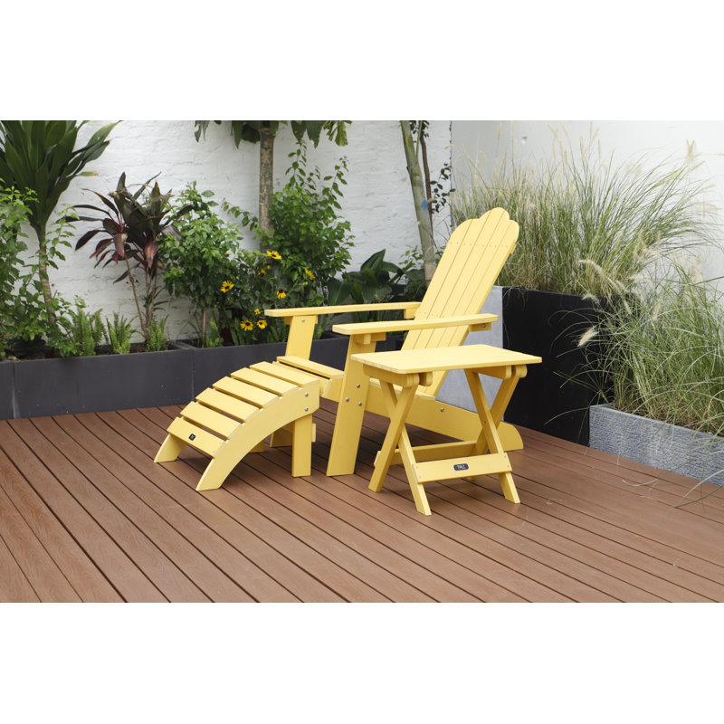 Jarratt Outdoor Adirondack Chair, Yellow