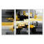 Abstrait géométrique noir et jaune en V - impression de 3 pièces-87930384-87930385