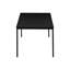 Table à la mode 3 pièces, stratifié noir et métal, design contemporain, assemblage facile, style moderne, assemblage requis, quotidien
