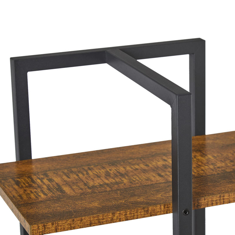 Rein 144.5cm H x 74cm W Iron Geometric Bookcase