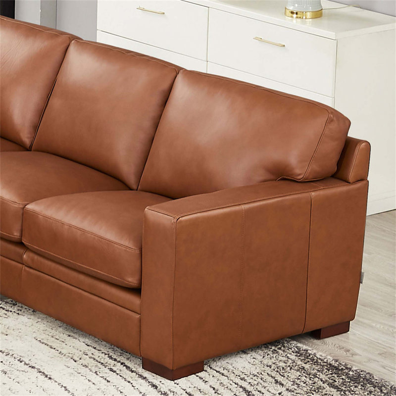 Dillon Leather  Left Chaise Sectional