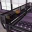 Lit mezzanine double en métal avec bureau, station de charge et escalier, idéal pour les enfants et les adolescents, conception compacte, durable et élégante-134229344-134229345
