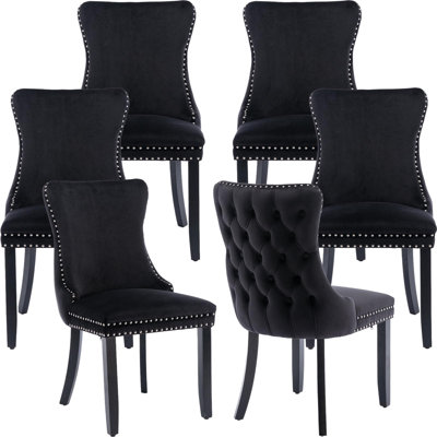  Demarco Luxury Velvet Upholstered Kitchen Dining Chairs