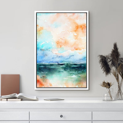 Abstract Colorful Strokes " Watercolor Explosion Ocean Landscape Woodland Decor "