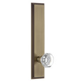 Grandeur Carré Tall Plate Privacy with Chambord Crystal Door Knob