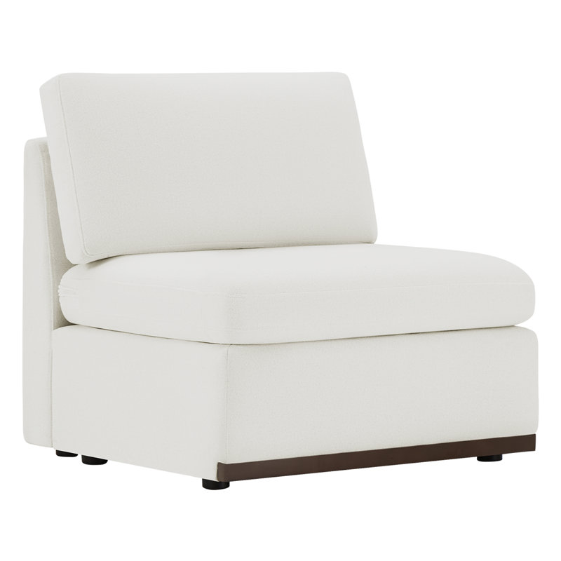 Fauteuil sans accoudoir, Blanc crème