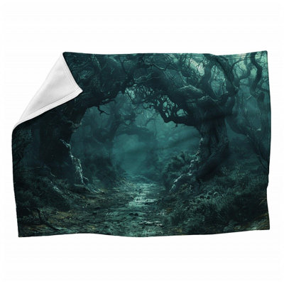 Enchanted Landscape Warm Machine Printed Throw Blanket