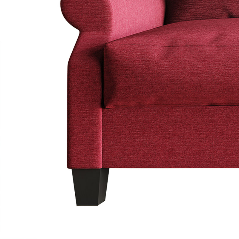 Mayner Upholstered Accent Chair, Red 100% Linen