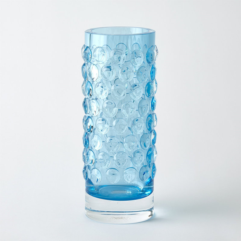 Bubble Vase, 12.75" H x 5.5" W x 5.5" D, Blue Cobalt