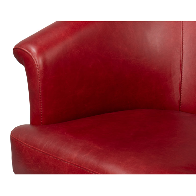 Nagel Armchair, Red Genuine Leather