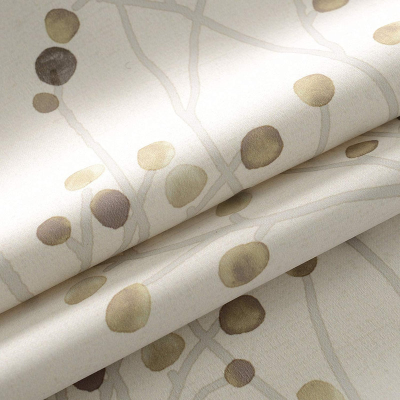 Bucks Room Darkening Curtain Pair, Beige, 50" W x 108" L