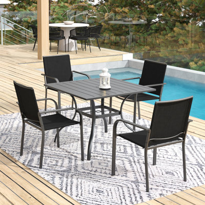 Ensemble repas carré d'extérieur