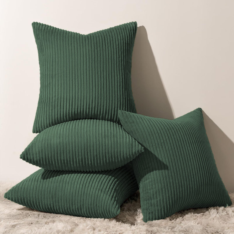 Cotton Square Cushion, Hunter Green