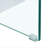 Rectangular Floating Double-Layer Coffee Table, White Glass Legs-814488151