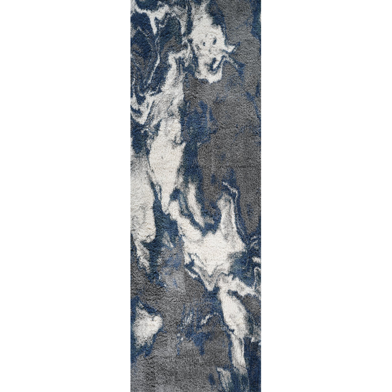 Aizlee Performance Abstract Indoor Rug, Runner 2'6" x 8'