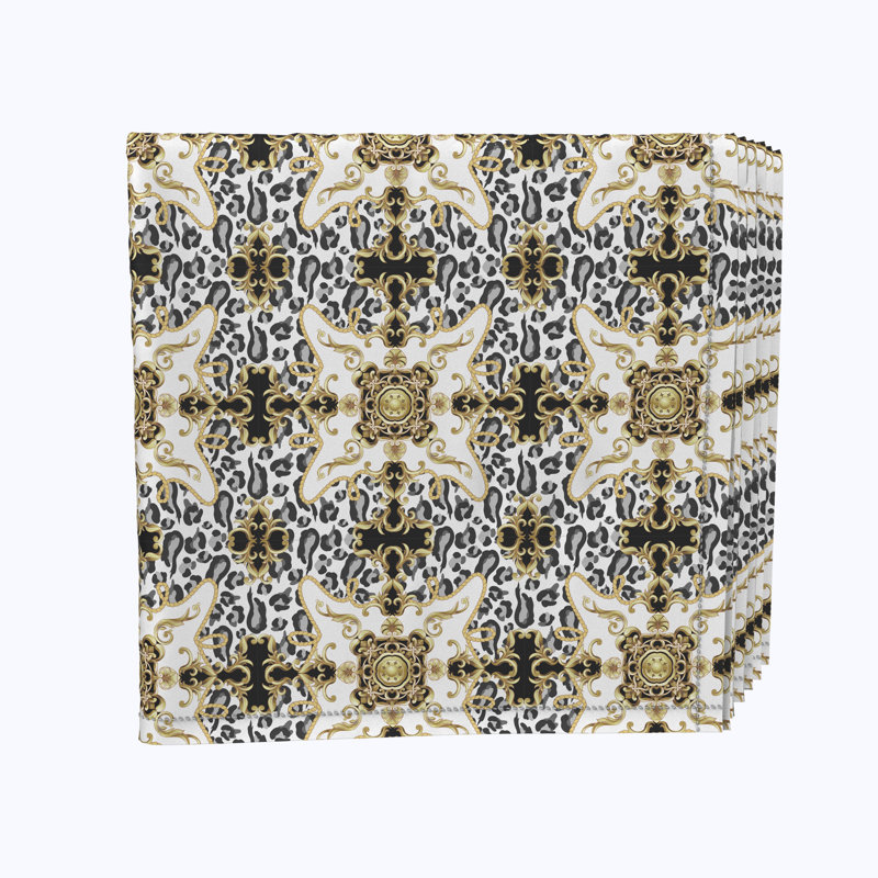 Polyester Animal Print Square Napkin