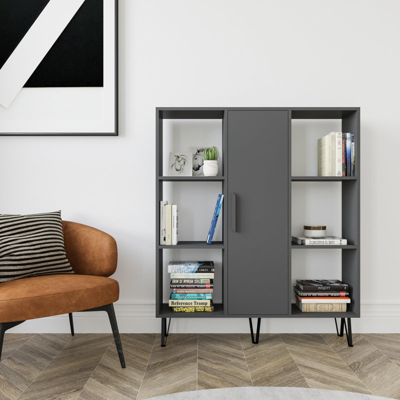 Reynaud Storage Bookcase, Anthracite