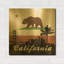 «California» par Moira Hershey, art mural en métal doré, 24 po x 24 po-133037217
