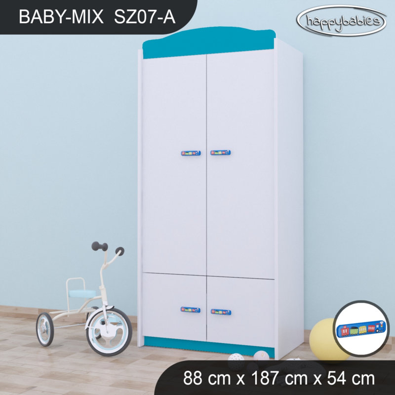 2 Door Wardrobe, Blue